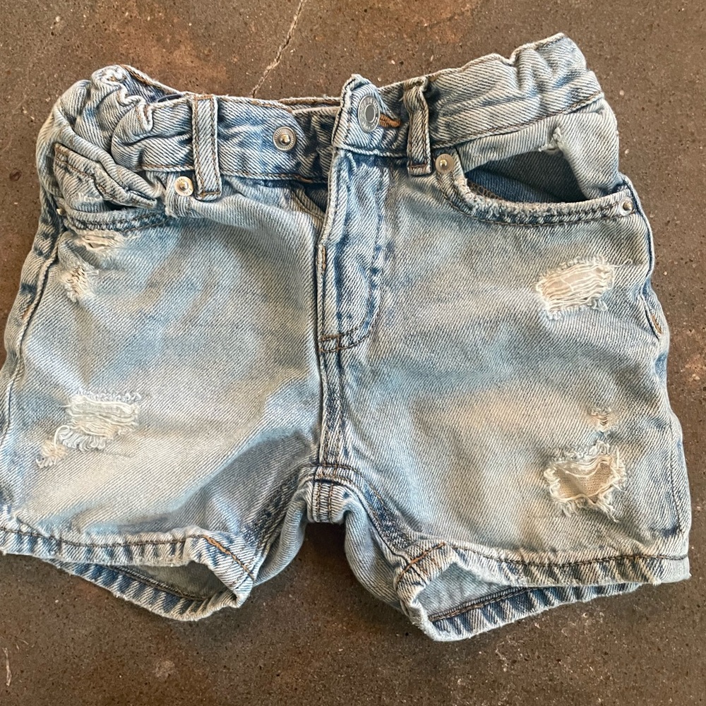Zara denim shorts 18-24 mo